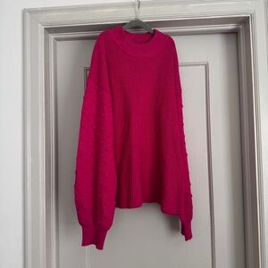 CeCe Pink Crew Neck Sweater Soft Knit